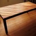 SLANT coffee table  gorgeous reclaimed wood  Douglas Fir and raw black steel welded base
