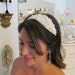 Ivory pearl and rhinestone headband