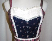 Vintage 70s Folkloric Gunne Sax Style Sundress XS S