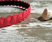 Watermelon Pink Elastic No Slip Headband for Women . Gifts for Her . by ponyupdesigns