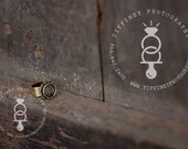 Antique Gold Adjustable Photo Ring