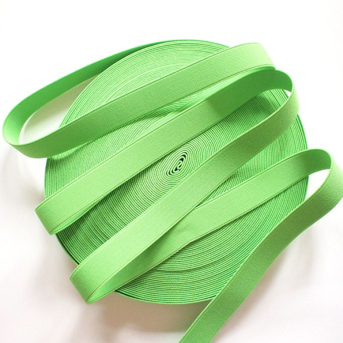 NEW STOCK 1" Lime Green Stretch Elastic Band. (2 Yards)