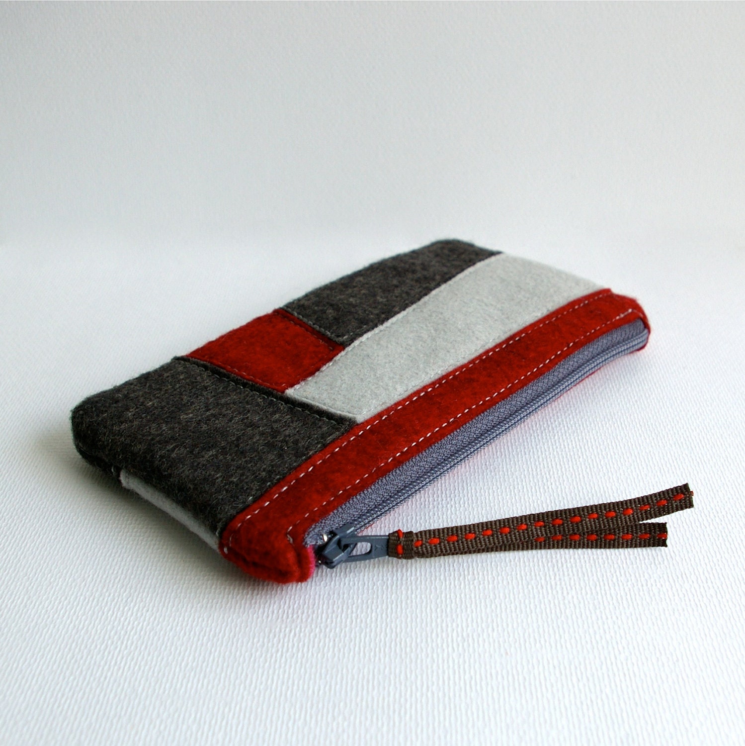 Wool Felt Coin Purse // Patchwork // LoftFullOfGoodies
