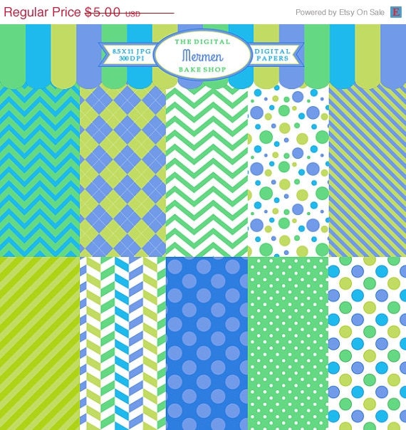 30% OFF mermen mermaids papers digital - Mermen Papers