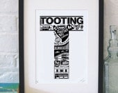 Best of Tooting limited edition screenprint // London Letters series