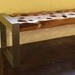 SandDrift Walnut Bench with Brushed Steel Legs