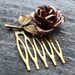 Vintage Flower Rose Gold Hair Comb, Bridal, Wedding, Prom