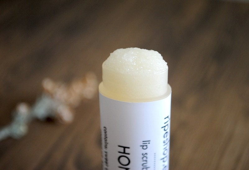 Honey Lip Scrub - Exfoliating, Soft Lips, All Natural Lip Scrub with Honey, Sugar, Beeswax