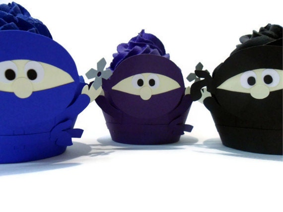 Ninja Cupcake Wrappers - set of 12 Il_570xn
