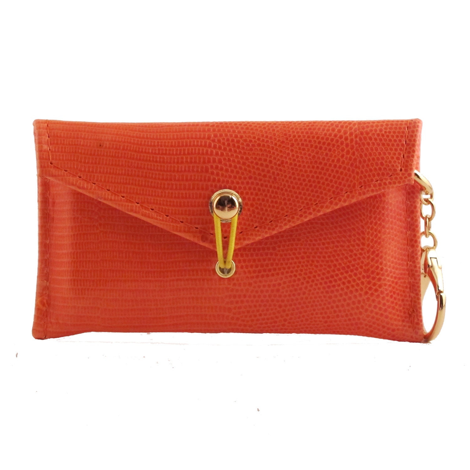 d.nvlp phone case & key chain (salmon w. yellow detail)