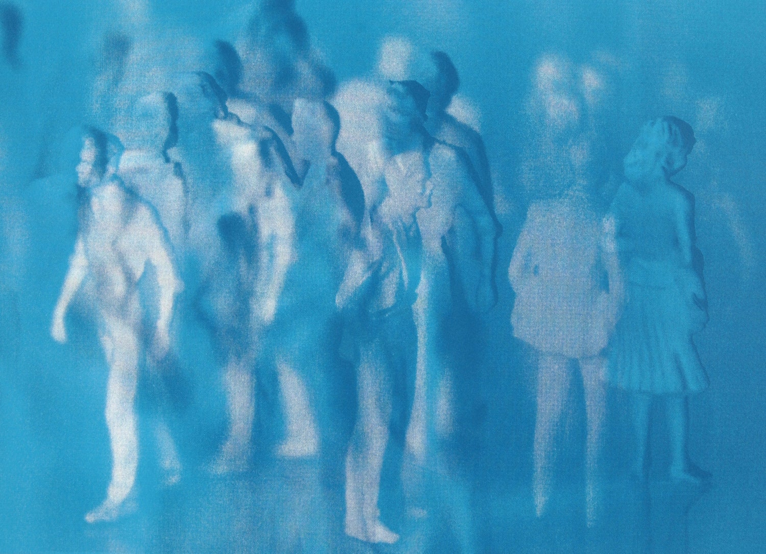 Amongst the Crowd II , fine art original limited edition Photographic screenprint - 49 x 32 cm on somerset paper