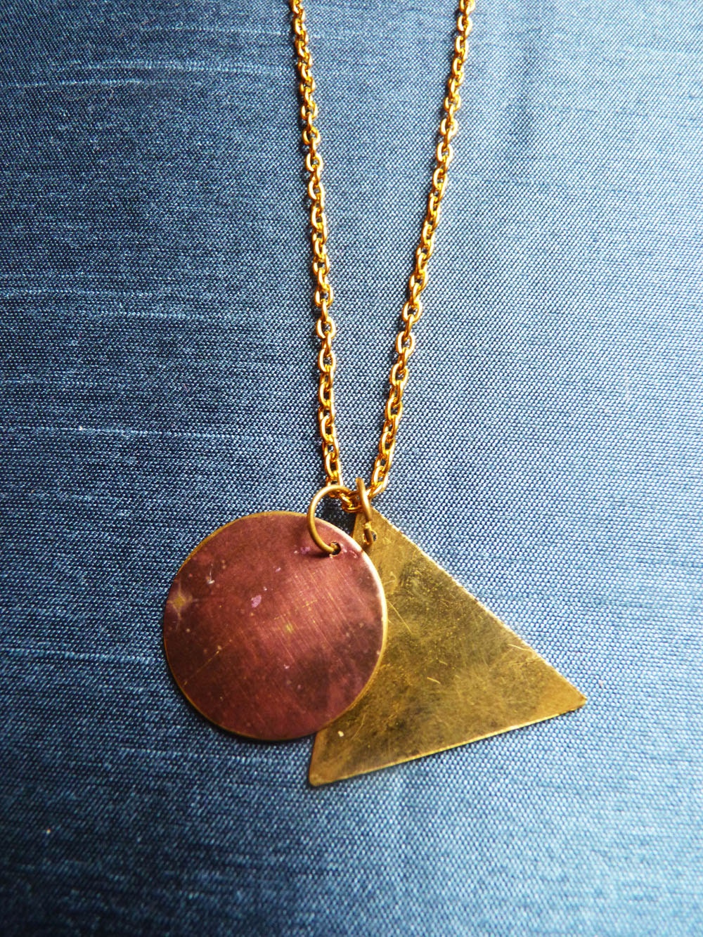 Galaxy Print Geometric Necklace