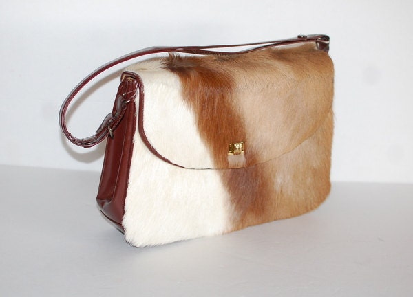 Vintage Pony Fur and Leather Purse 1960's