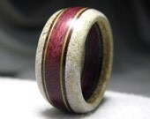 Deer Antler and Wood Ring - Layered Band Style