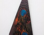 Pull Me Closer, black triangle painting, 16"x18.5"x9.5"