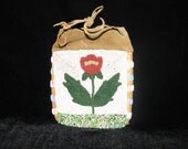 Iroquois deerskin pouch totem bag