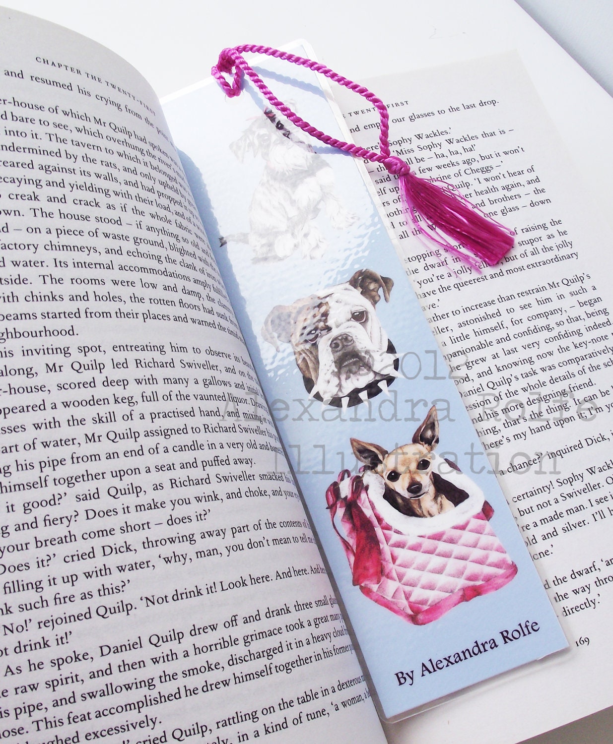 Dogs illustrated bookmark