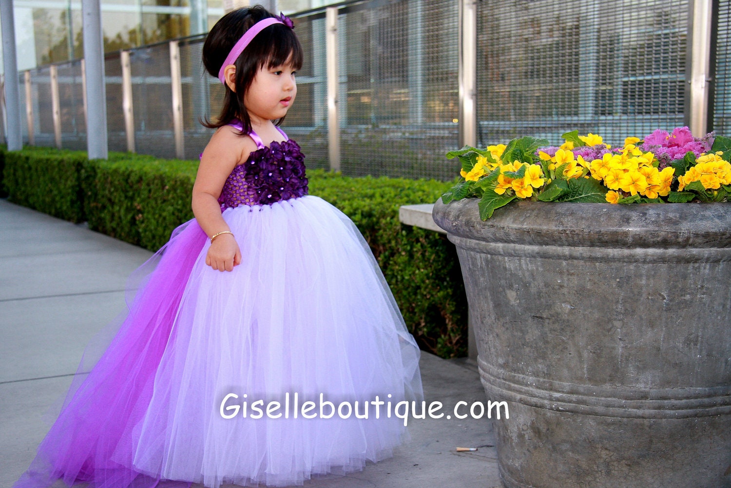 Flower girl dress Princess Wisteria TuTu Dress with a train. baby tutu dress, toddler tutu dress, wedding, birthday, Newborn, 2t,3t,4t,5t