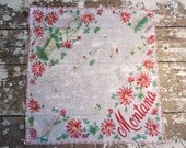 Franshaw Productions Handkerchief Map Of Montana Hanky Hankie Vintage Hankie