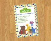 Sesame Street Invitation, Customized