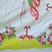 Vintage Florida Tablecloth State Souvenir Pink Flamingos Hibiscus Table Linens Retro
