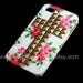 Studded Iphone 4 Case, iPhone 4s Case, iPhone Case 4 bronze Cross pink Flower Rose white IPHONE 4/4S Case----for Apple iPhone 4 Cases,
