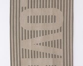 Linen Tea Towel - Love in Slate