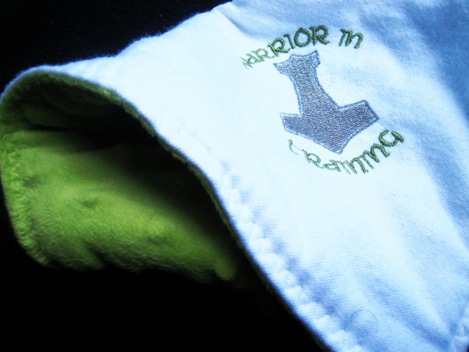 Thor's Warrior In Training Embroidered Pagan Baby Security Blanket