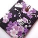 Kimono iPad 3 Case iPad 2 Sleeve iPad Cover - Front Zippered Pocket Padded Tablet case - Japanese Cotton fabric cherry blossoms black
