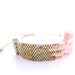 Coral Pink Bracelet, Pink Beaded Bracelet, Adjustable Bracelet, Stardust Bracelet, OOAK Handmade by JeannieRichard