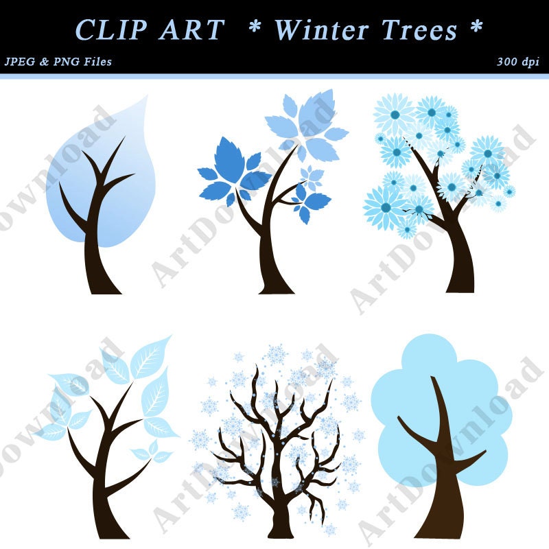 winter tree clip art free - photo #32