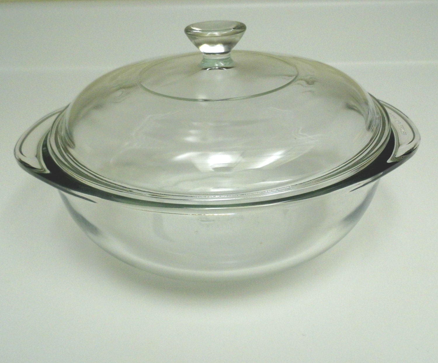 Items Similar To Vintage Clear Pyrex Glass Covered Casserole Baking ...