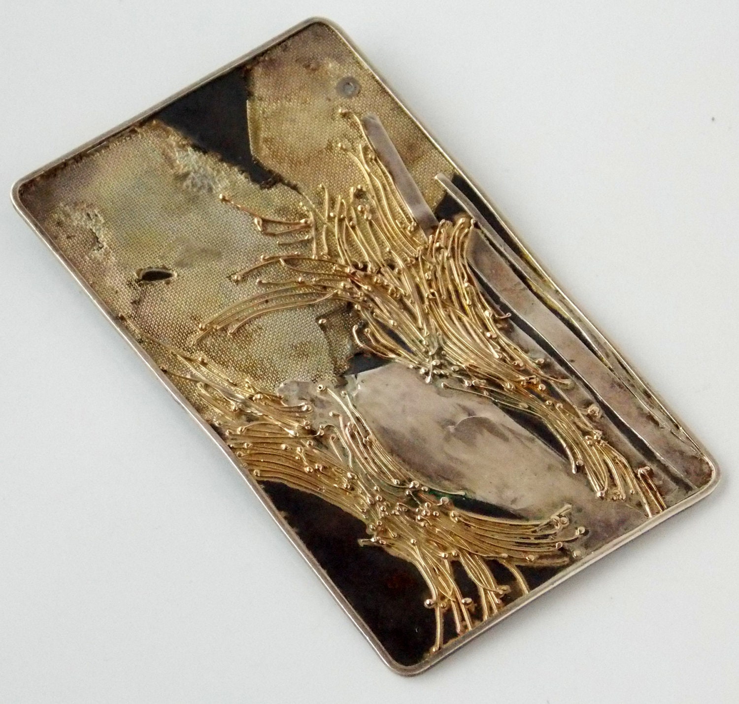 Marci Zelmanoff Mixed Metals 1979 Brooch Pin