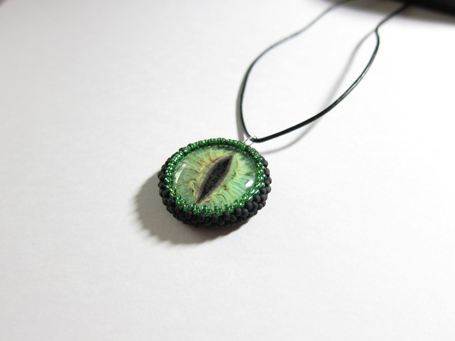 Custom 25mm Glass Eye Cabochon Pendant Necklace