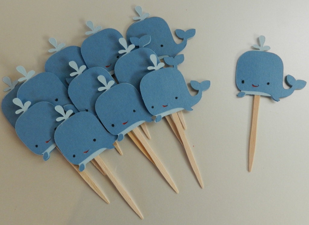 Whale Cupcake Toppers Il_570xn