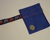 Elephant Purse, Asian Elephant Coin Purse, Kids crayon bag, blue toy bag, jewelry bag, activity bag, busy bag, animal bag, travel bag