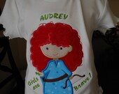 Girls are Brave applique t-shirt personalized for your little one by SewJewell