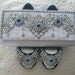 Wreath of Silver Bridal Ballet Flats Sapphire Blue Wedding Shoes - Any Size - Pick your own shoe color and crystal color