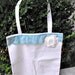 Teal Lace with Rosette Shopping Tote Bag