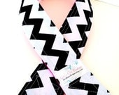 Designer Camera Strap...Reversable Black and White Chevron...You Choose the Solid Color...Great Gift Idea
