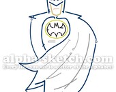 Batman - Alphabet Drawing