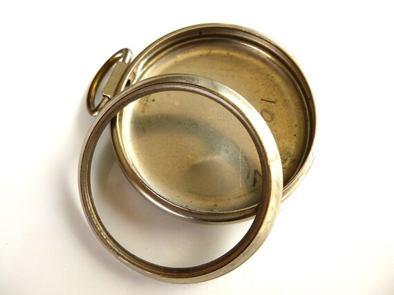 Silver Plain Empty Pocket Watch Case DIY Necklace by BaumLove