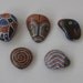 Earth spirits - lot of 5 - hand painted rocks