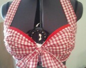 Custom 40s 50s Vintage Retro  Rockabilly Pinup  50s Halter Top