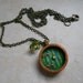 RESERVED Into the Shire, Hobbit Door Necklace, Painted Wood, Antique Brass Chain, Made to Order
