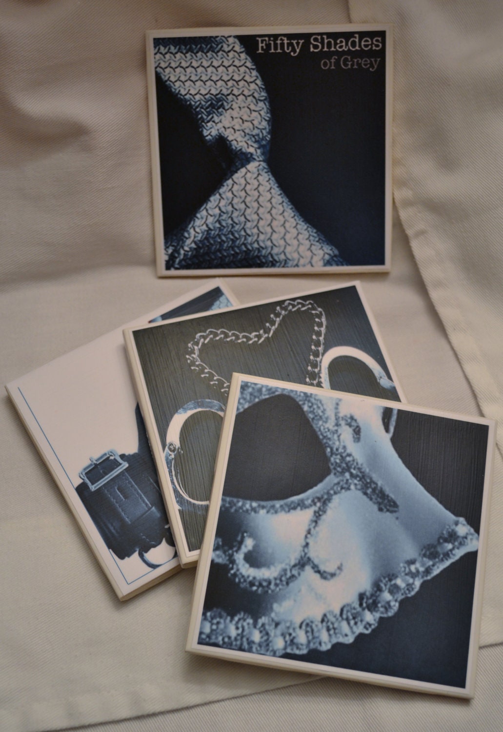 Shades Of Grey Wine Coaster Set