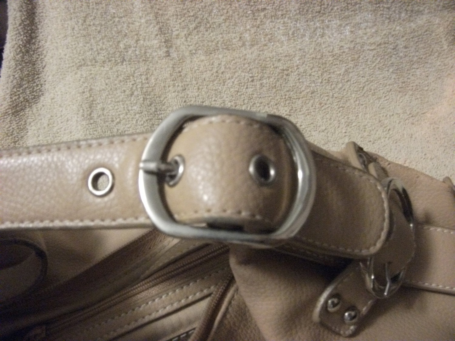 SALE 1/2 Price Vintage Ladies Tan Purse by St John's Bay Shabby Chic Now Only 2 USD