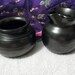 Vintage Black Pottery Cream and Sugar from Prinknash Monastery in England Mint Condition Only 10 USD