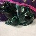 Vintage Green Glass Frog Candle Holder made by Indiana Glass Mint Condition Only 8 USD