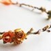 Rustic Roses Flowers hair wreath. Yellow. Tangerine. Paper Flowers. Bohemian. Woodland. Rustic Wedding. Wedding Tiara, Spring Wedding